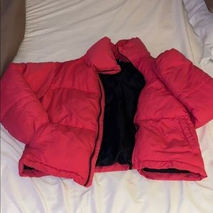 Hot pink bomber jacket